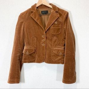 BCBGMaxAzria Velvet Blazer Jacket Camel Brown Med